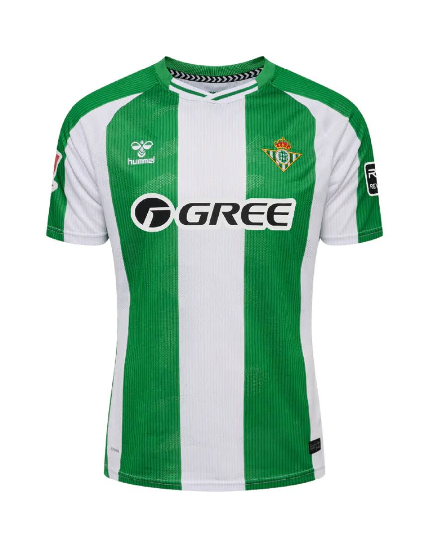 Real Betis Anthony Home Jersey 2025/26 – striped retro football jersey back view