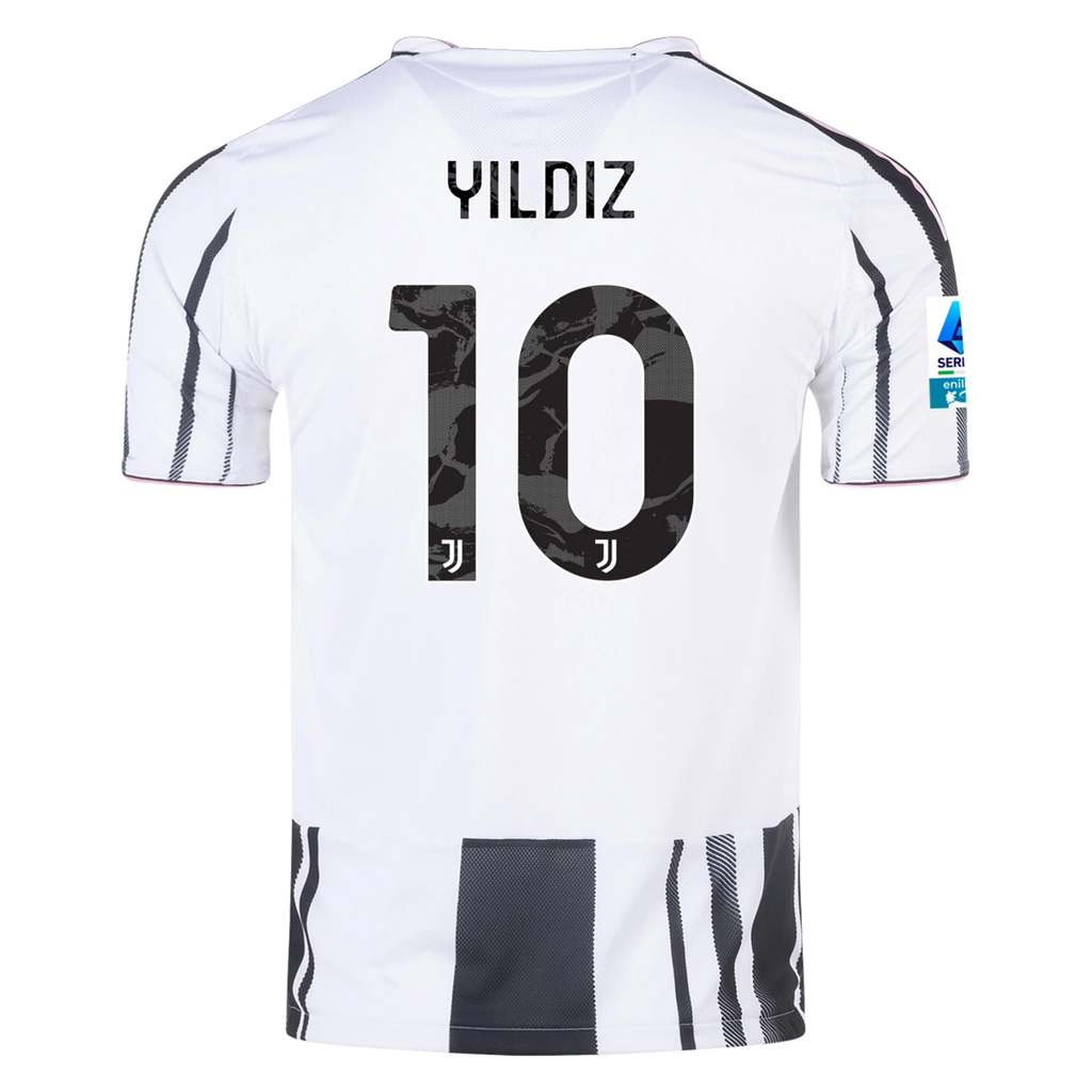 Juventus Yildiz Home Jersey 2025/26 (Serie A) – striped retro football jersey front view