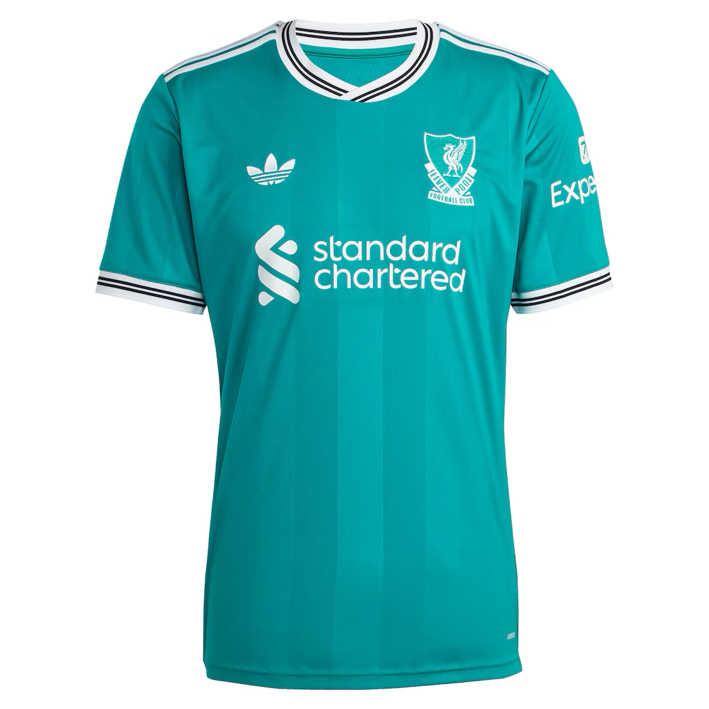 Liverpool Florian Wirtz Third Jersey 2025/26 (Premier League) – green retro football jersey back view