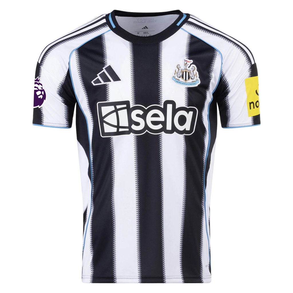 Newcastle United Sandro Tonali Home Jersey 2025/26 – striped retro football jersey back view