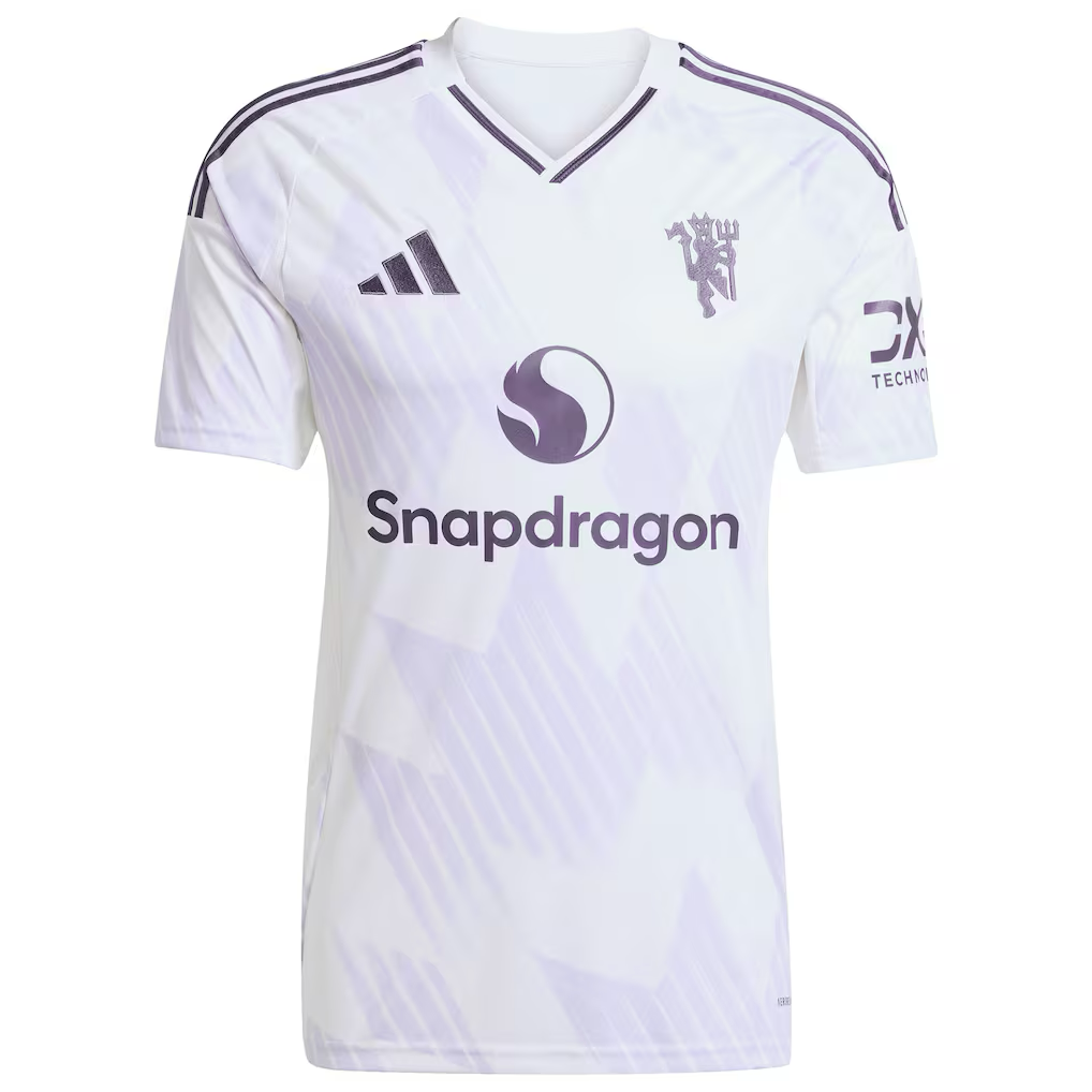 Manchester United Away Jersey 2025/26 (Premier League) – white retro football jersey front view