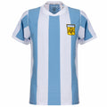Argentina 1978 Kempes Retro Jersey – striped retro football jersey front view
