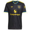 Manchester United Third Jersey 2025/26 (Premier League) – black retro football jersey front view