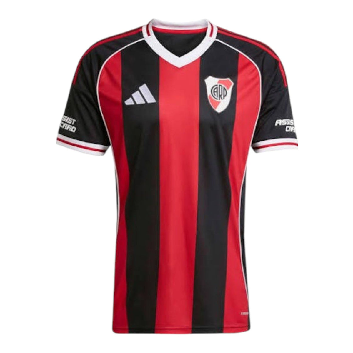 River Plate Away Jersey 2025/2026 – striped and black retro football jersey front view