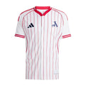 Arsenal - Adidas Baseball Jersey – striped retro football jersey front view