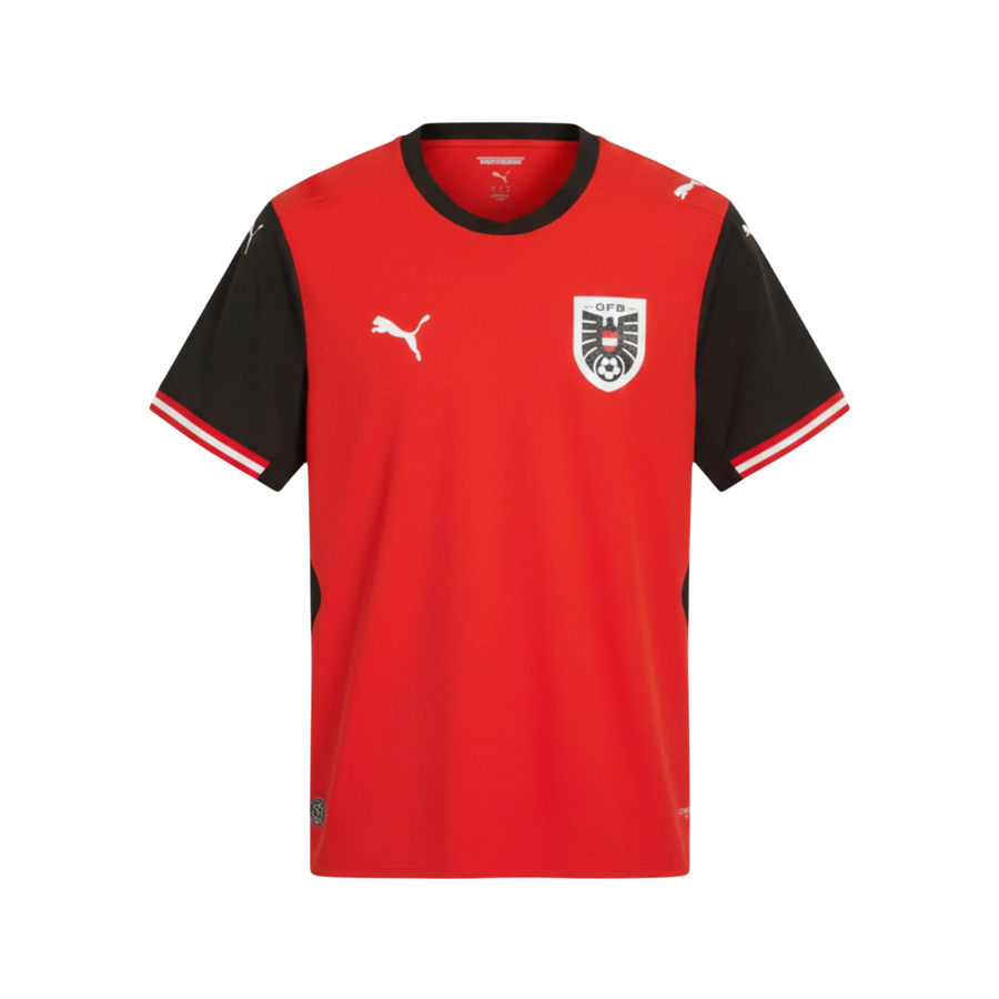 Austria National Team Home Jersey 2025/26 – red retro football jersey front view